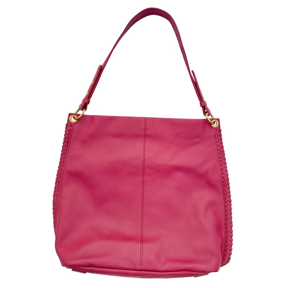 HOBO Moondance Shoulder Bag Rare Red Leather Whipstitch Like New